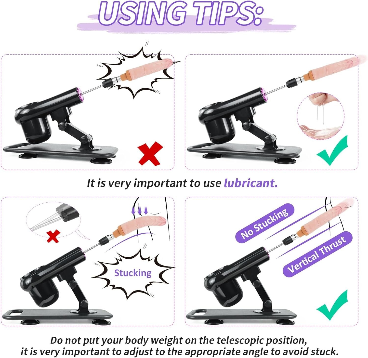 Remote Sex Machine Automatic Thrusting Dildo Machine for Men and Women with 3XLR Attachments