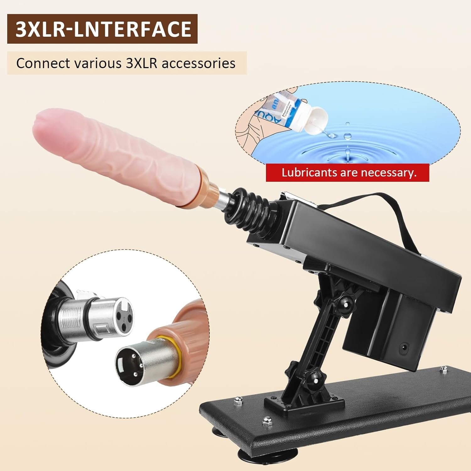 Xintimate Automatic Thrusting Sex Machine with Extension Rod & 4 Dildos