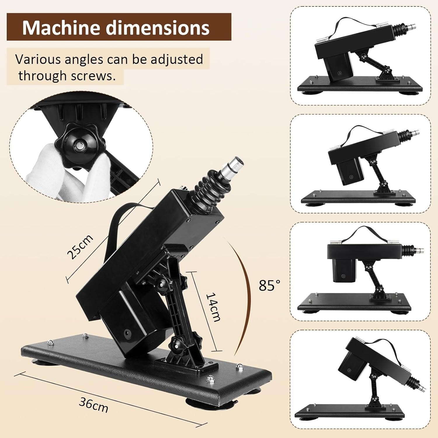 Xintimate Ultimate Thrusting Sex Machine with 2 Extenders & 7 Realistic Toys