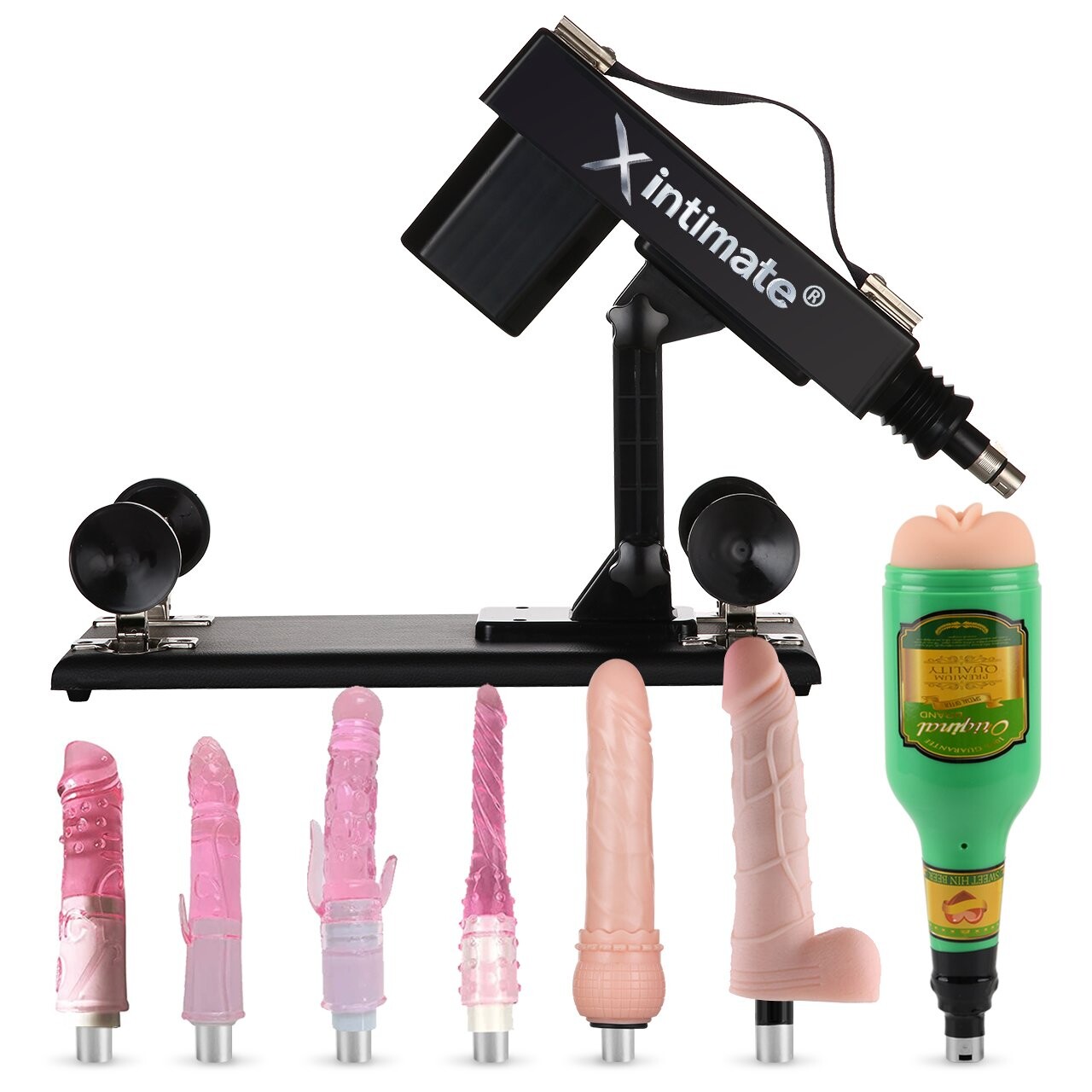 Xintimate Anal Sex Machine with Male Masturbator Cup & 6 Realistic Toys for couples