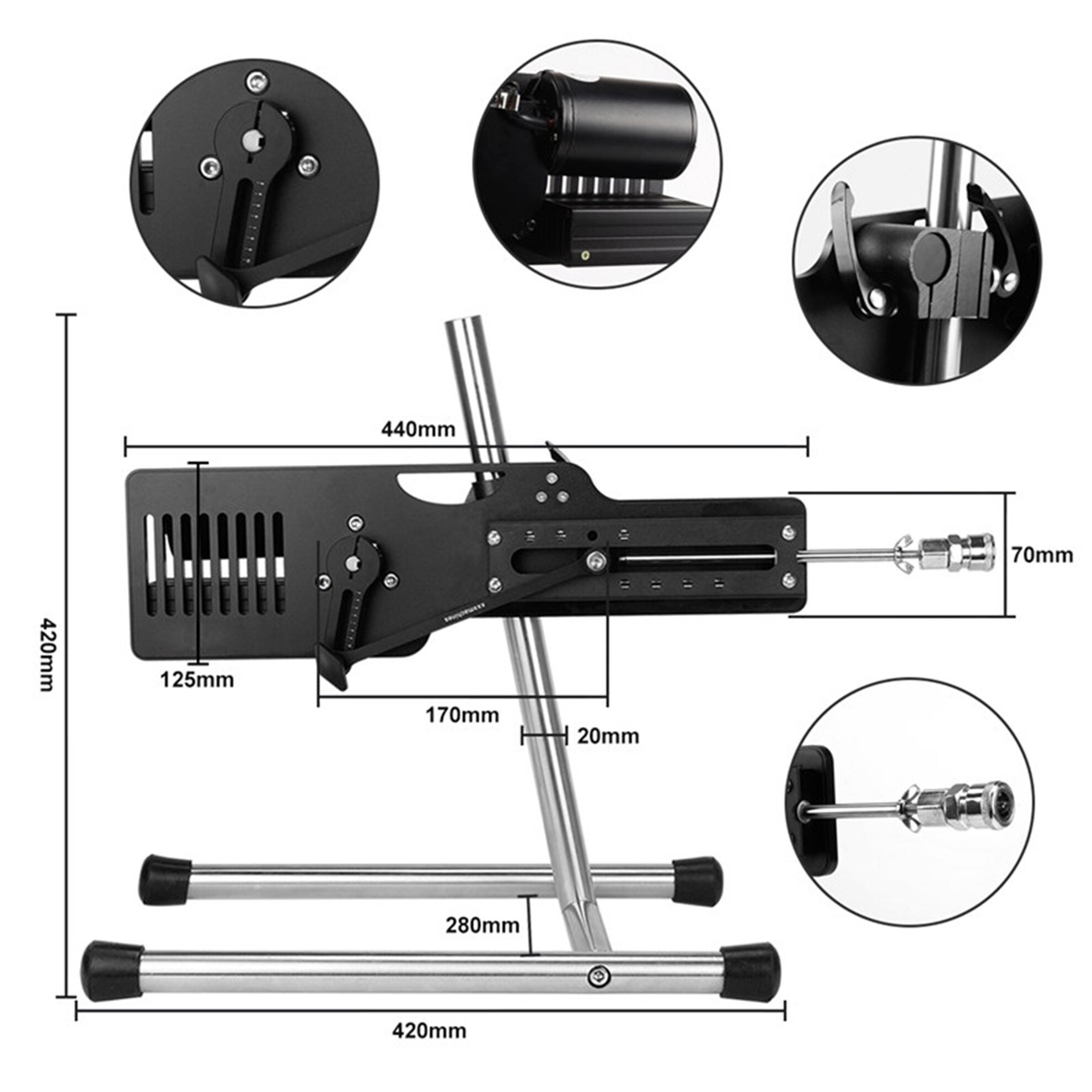 Xintimate Deep Thrusting Sex Machine with Masturbator Cup & 2 Extenders for couples