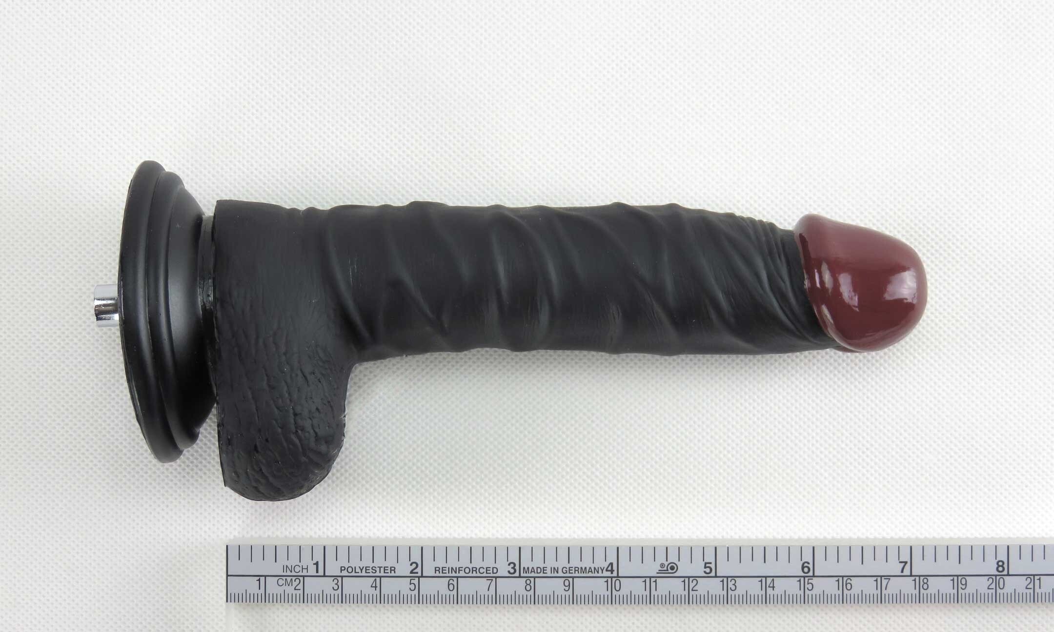 Xintimate 8.27inch Slim Realistic Dildo Attachment for Sex Machine Black