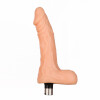 7.48" Flesh Realistic Dildo with Testicles 3-Pin XLR Attachment