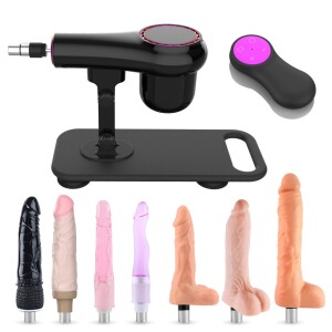 Xintimate Remote Control Sex Machine with 7 Dildos & Anal Toys