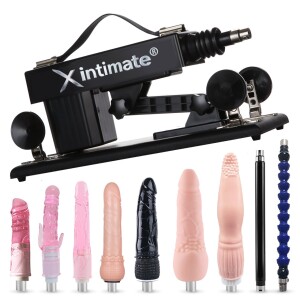Xintimate Anal Sex Machine with 2 Extension Rods & 7 Assorted Dildos