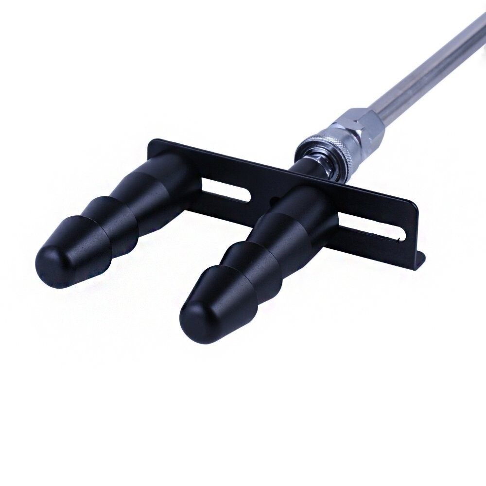 Oiriúnóir Dúbála Vac-U-Lock Dubh do Mheaisíní Gnéis Xintimate