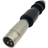 Adalóir XLR 3-Biorán go Vac-U-Lock do Mheaisíní Gnéis