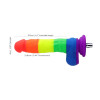 Xintimate 7.5" Rainbow Realistic Dildo Attachment for Sex Machine