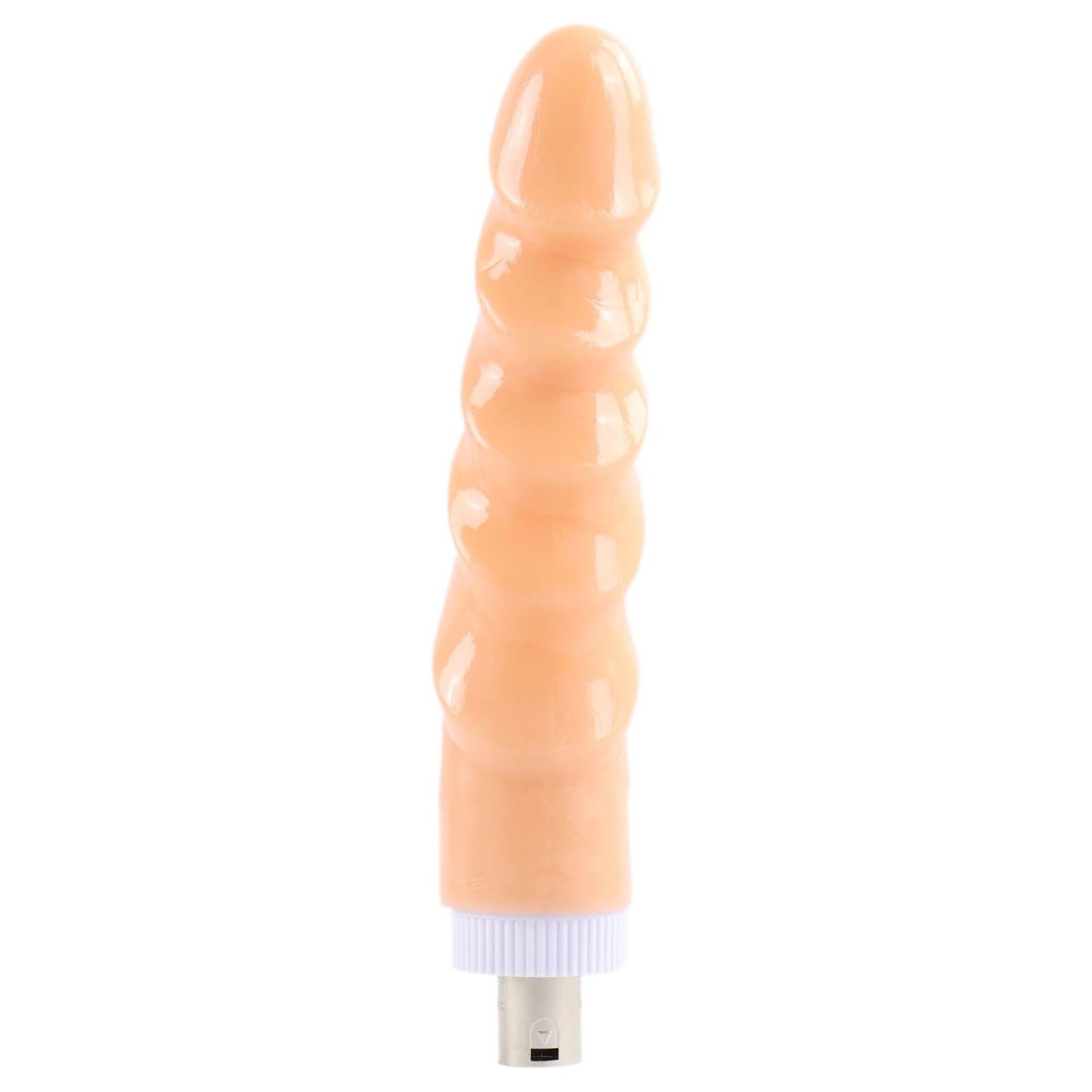 8,66 Zoll hautfarbener spiralförmig texturierter Dildo 3-Pin XLR-Aufsatz für Sexmaschinen