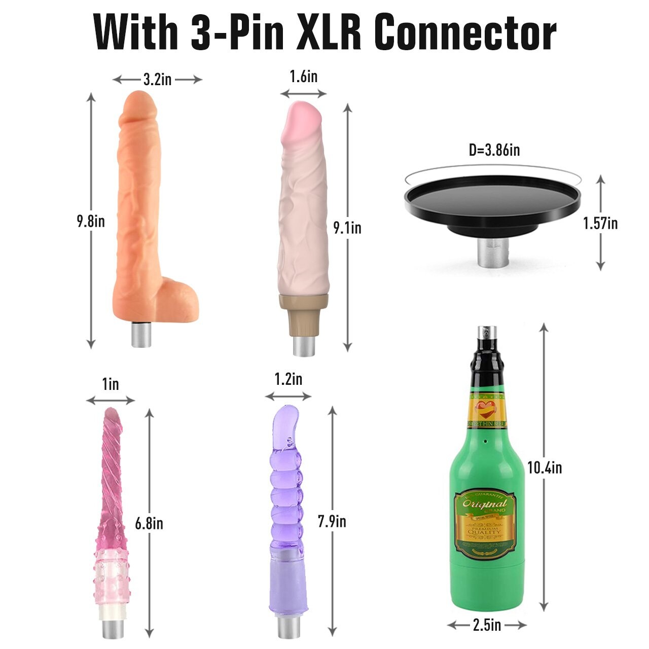 Xintimate Remote Control Sex Machine with Vaginal Masturbation Cup & Dildos for couples