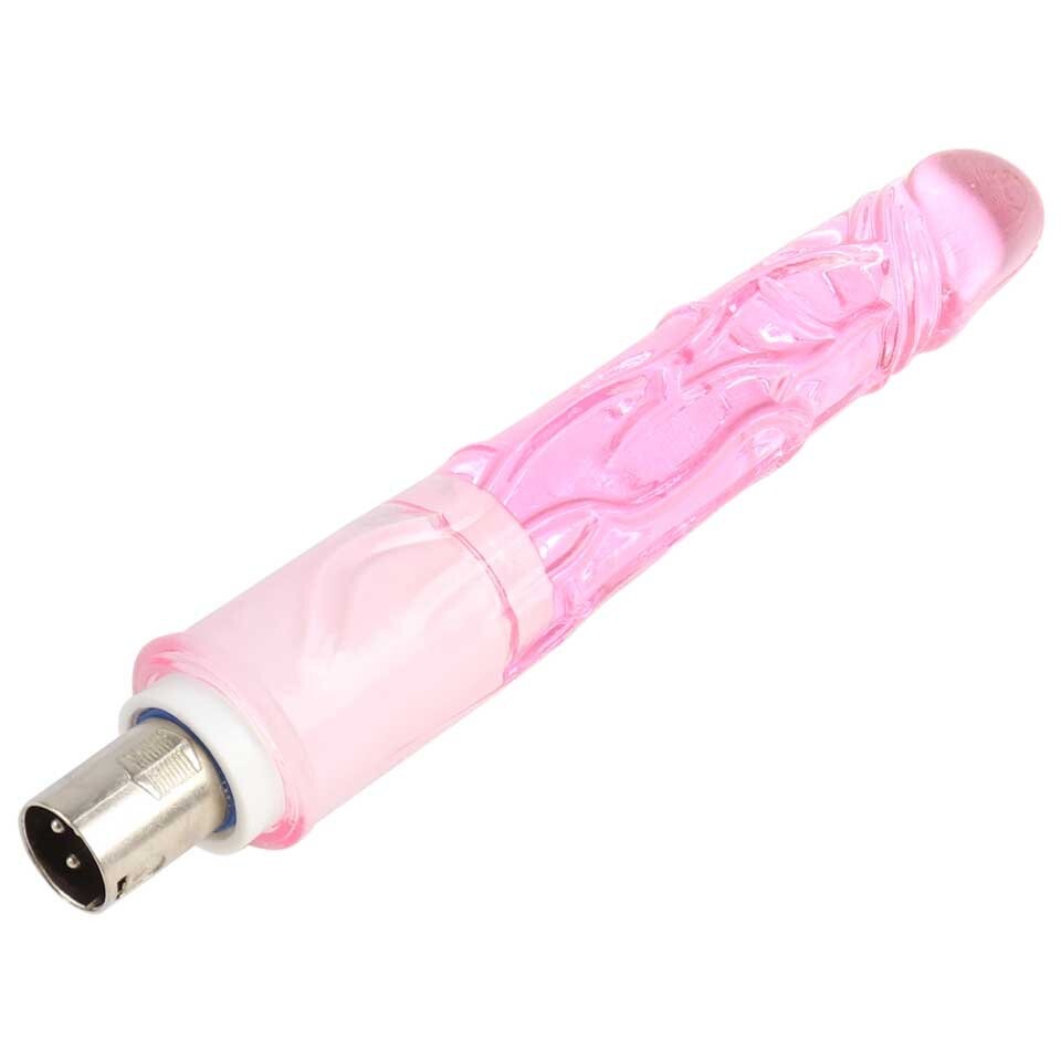 Xintimate 8,27 Zoll dicker Dildo-Aufsatz im Kristallstil mit 3-Pin-XLR für Sexmaschinen