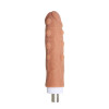 7,87 Zoll brauner Dildo-Aufsatz mit erhabener Noppenstruktur und 3-Pin-XLR für Sexmaschinen