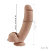 8,2-Zoll realistischer gebogener Dildo mit Hoden, kompatibel mit Saugnapf-Adapter für Sexmaschinen