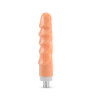 8,66 Zoll hautfarbener spiralförmig texturierter Dildo 3-Pin XLR-Aufsatz für Sexmaschinen
