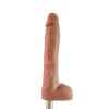 9,65 Zoll realistischer Dildo in Fleischfarbe mit Hoden 3-Pin-XLR-Aufsatz