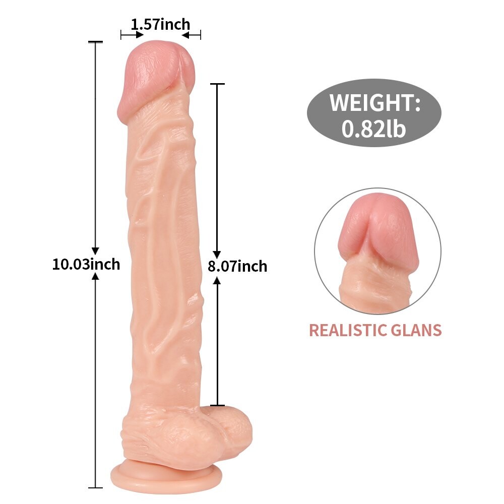 Dildo Realista com Bolas de 10