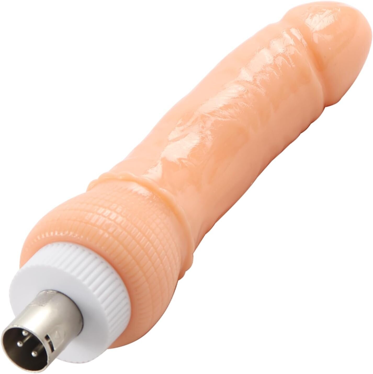Acessório de Dildo Grosso Curvado em Tom de Pele de 8,27