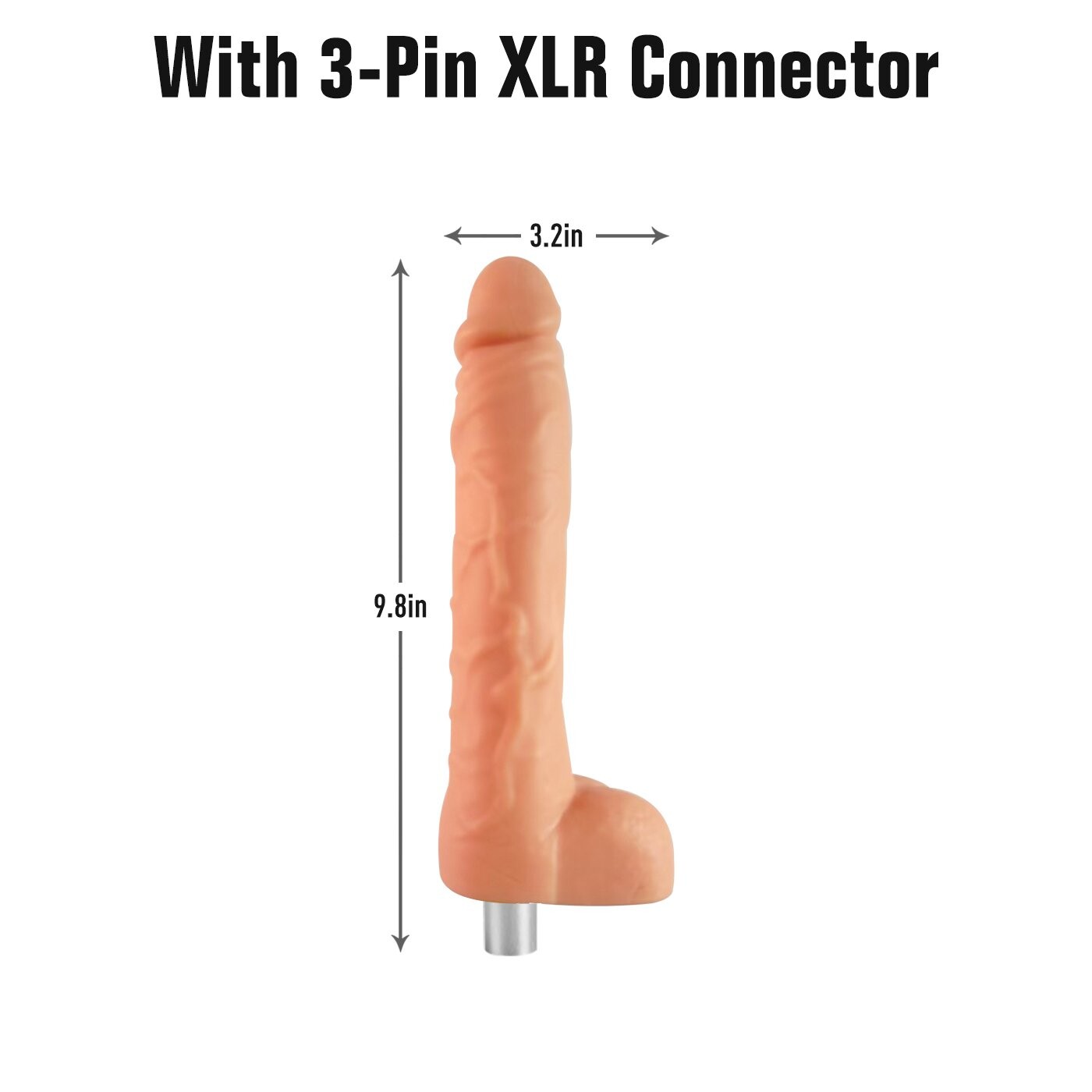 Dildo Realista Cor de Pele de 9,65