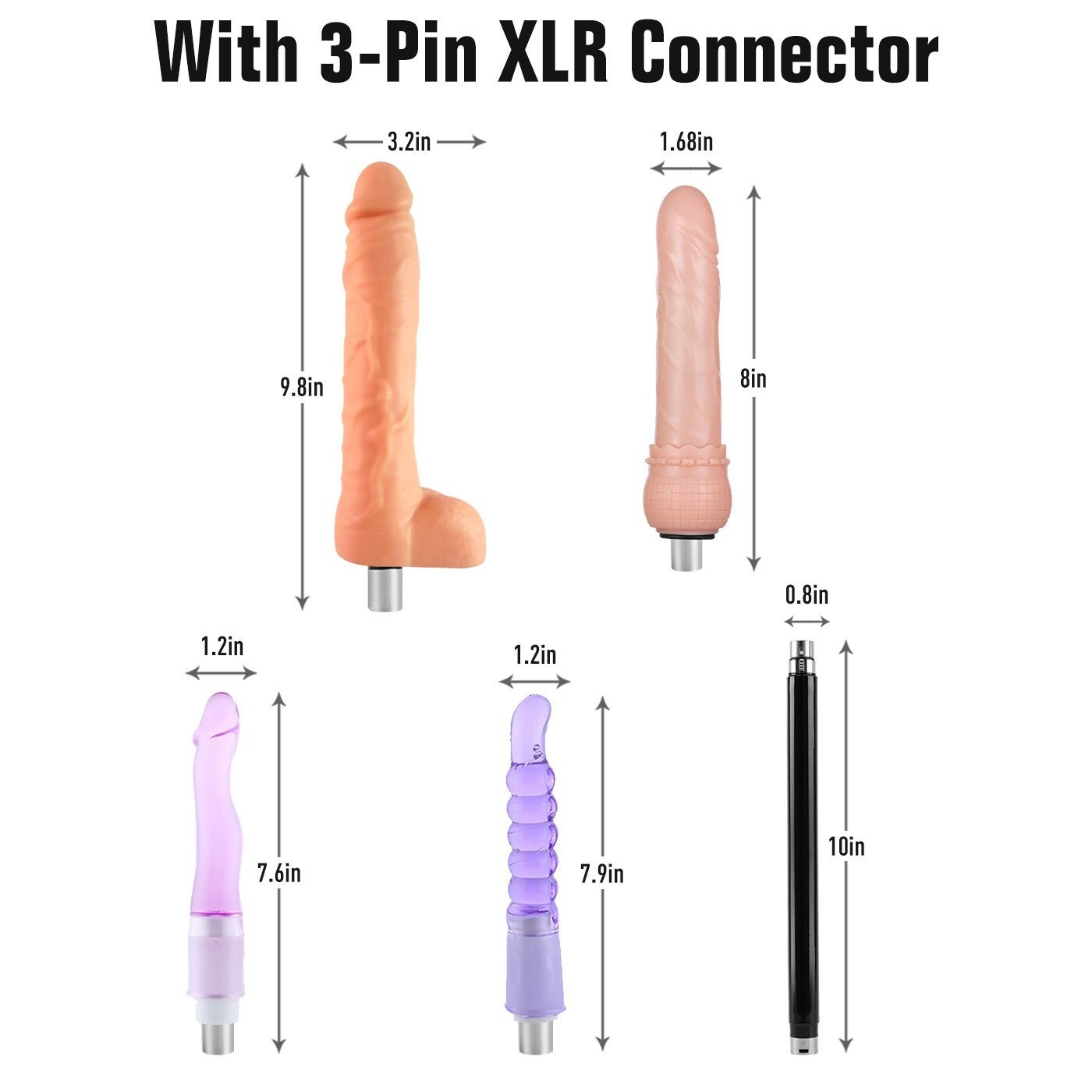 Xintimate Automatic Thrusting Sex Machine with Extension Rod & 4 Dildos