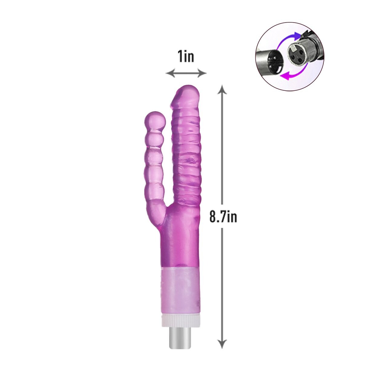 Acessório de Dildo Duplo Xintimate de 9,84 Polegadas com XLR de 3 Pinos para Máquinas Sexuais de Impulso