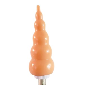 Acessório de Dildo Bulboso Graduado em Tom de Pele de 7,87" com XLR de 3 Pinos para Máquinas Sexuais