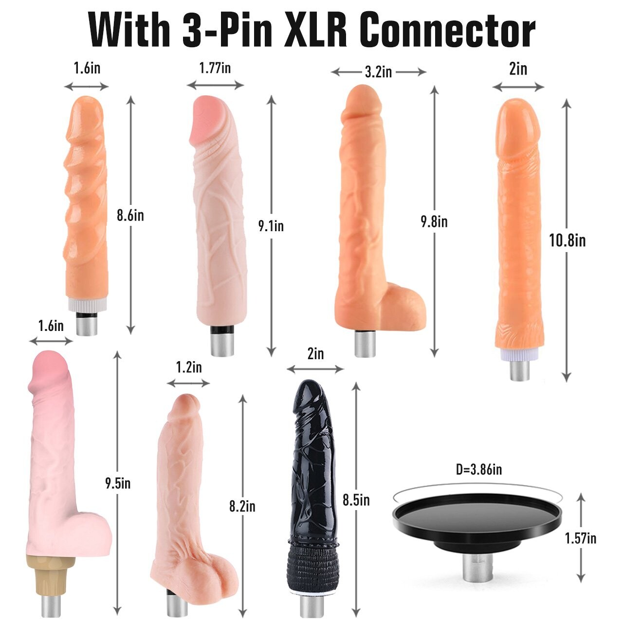 Xintimate Deep Thrusting Sex Machine with Masturbator Cup & 2 Extenders for couples