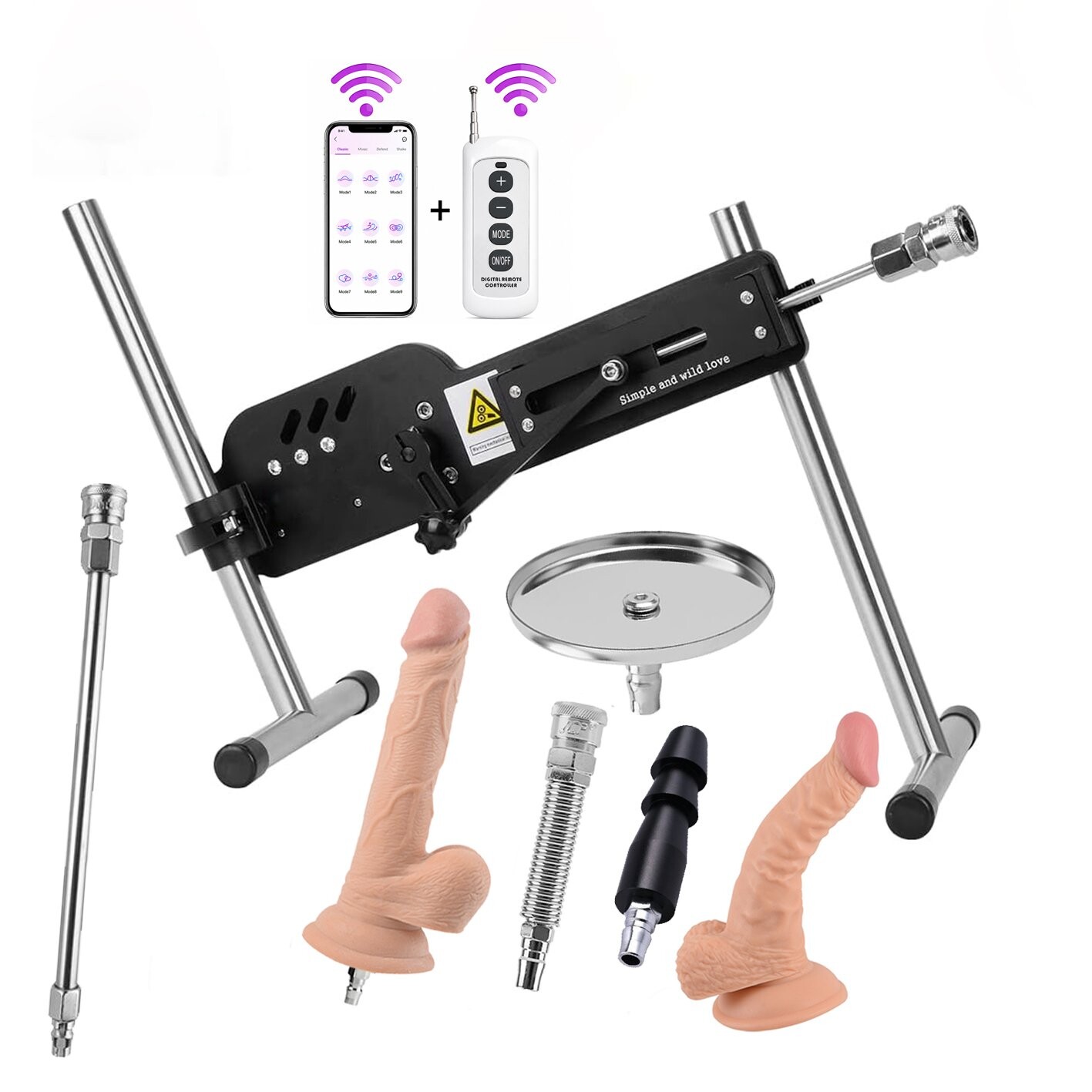 Xintimate Deep Thrusting Sex Machine with Masturbator Cup & 2 Extenders for couples