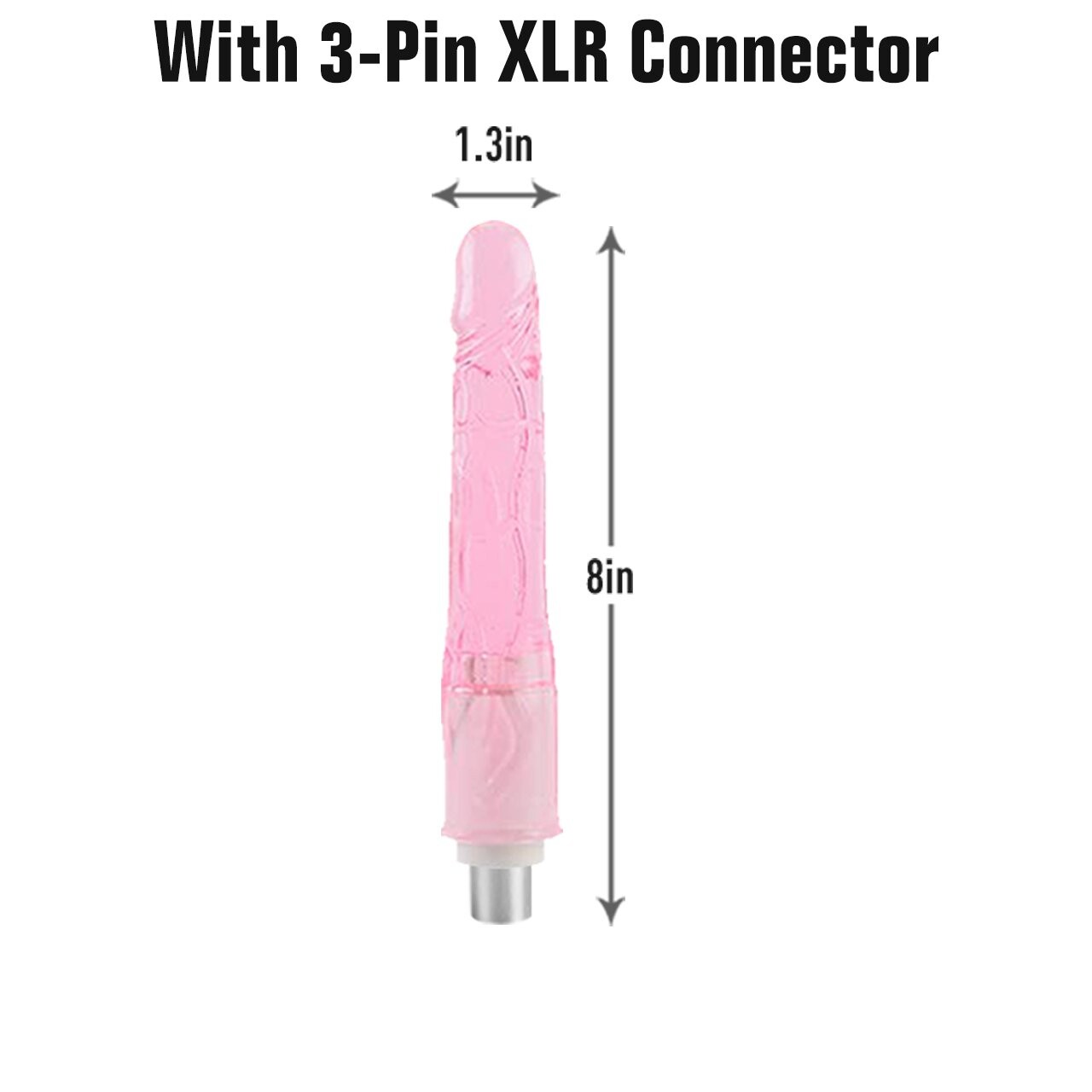 Xintimate 8,27-Zoll dicker Kristall-Dildo-Aufsatz mit 3-Pin-XLR für Sexmaschinen