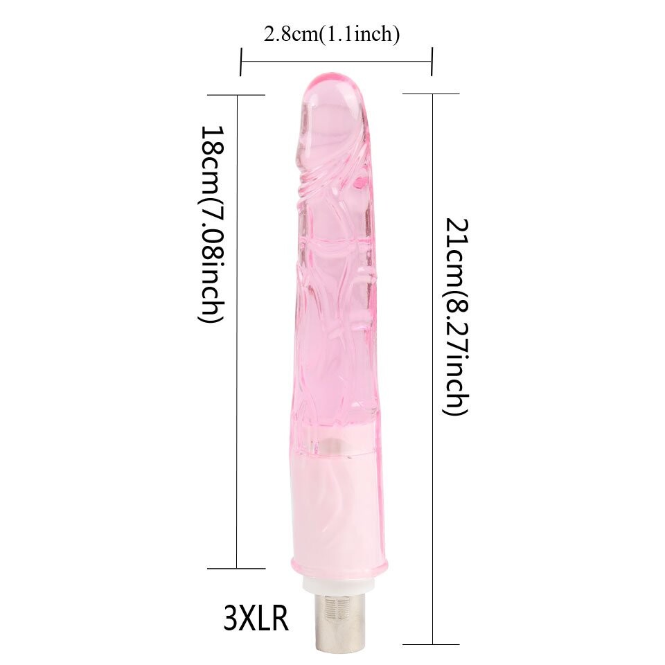 Xintimate 8,27-Zoll dicker Kristall-Dildo-Aufsatz mit 3-Pin-XLR für Sexmaschinen
