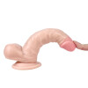 7,2 Zoll realistischer Dildo mit Adern und Hoden, kompatibel mit Saugnapf-Adapter für Sexmaschinen