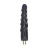 8,66 Zoll schwarzer spiralförmig texturierter Dildo 3-Pin-XLR-Aufsatz für Sexmaschinen