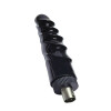 8,66 Zoll schwarzer spiralförmig texturierter Dildo 3-Pin-XLR-Aufsatz für Sexmaschinen