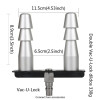 Vac-U-Lock Doubler Adapter for Xintimate Sex Machines Black Silver