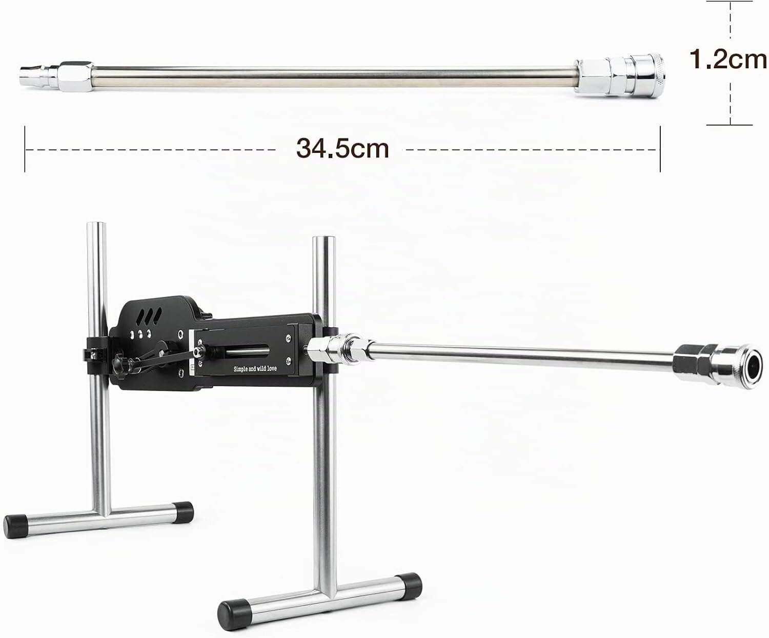 Tige d'extension de 11,8 po pour machines sexuelles Xintimate