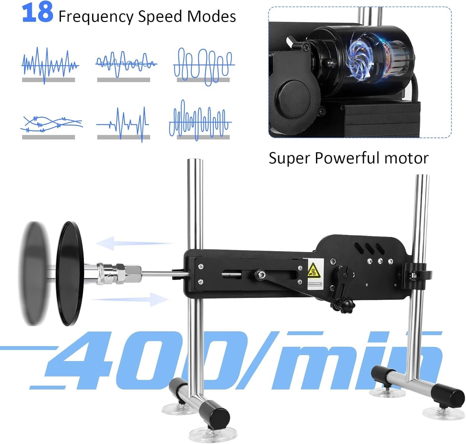 Xintimate Deep Thrusting Sex Machine with Masturbator Cup & 2 Extenders for couples