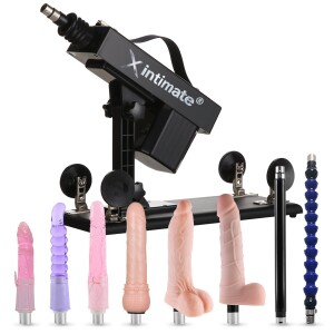 Xintimate Deep Thrusting Sex Machine with 2 Extension Rods & 6 Dildos