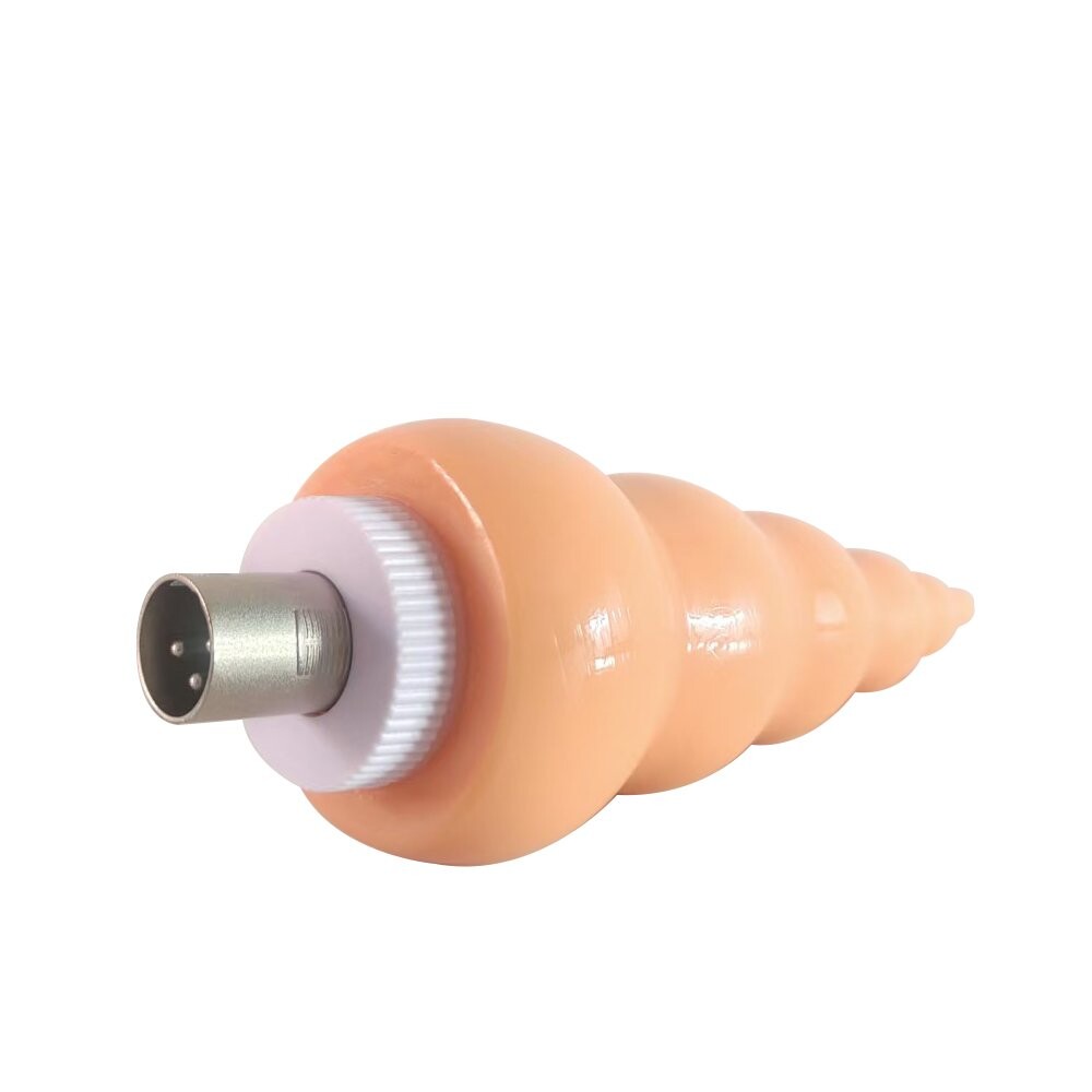 Accesorio de consolador bulboso graduado color carne de 7,87 pulgadas XLR de 3 pines para máquinas de sexo