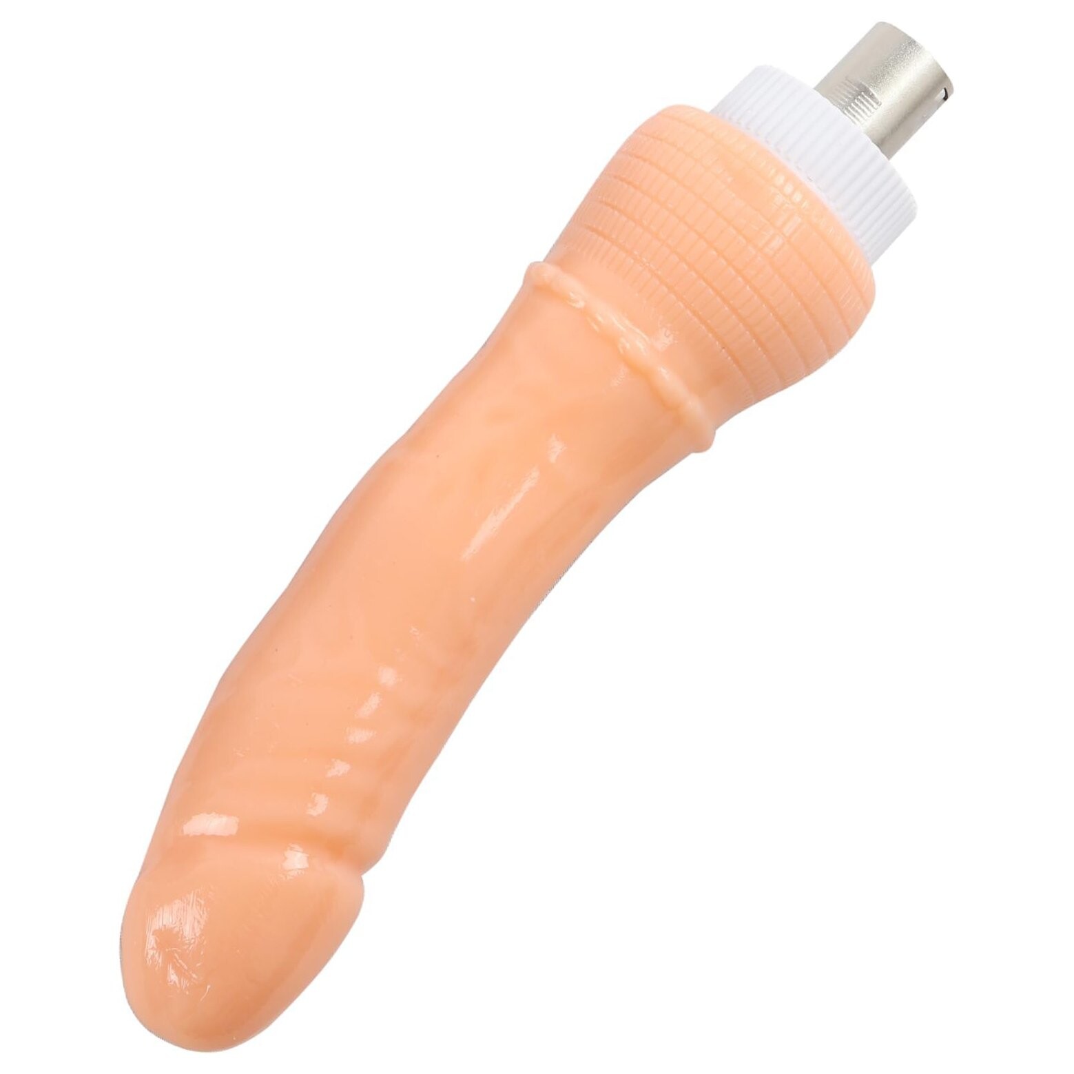 Accesorio de dildo grueso curvo tono carne de 8.27