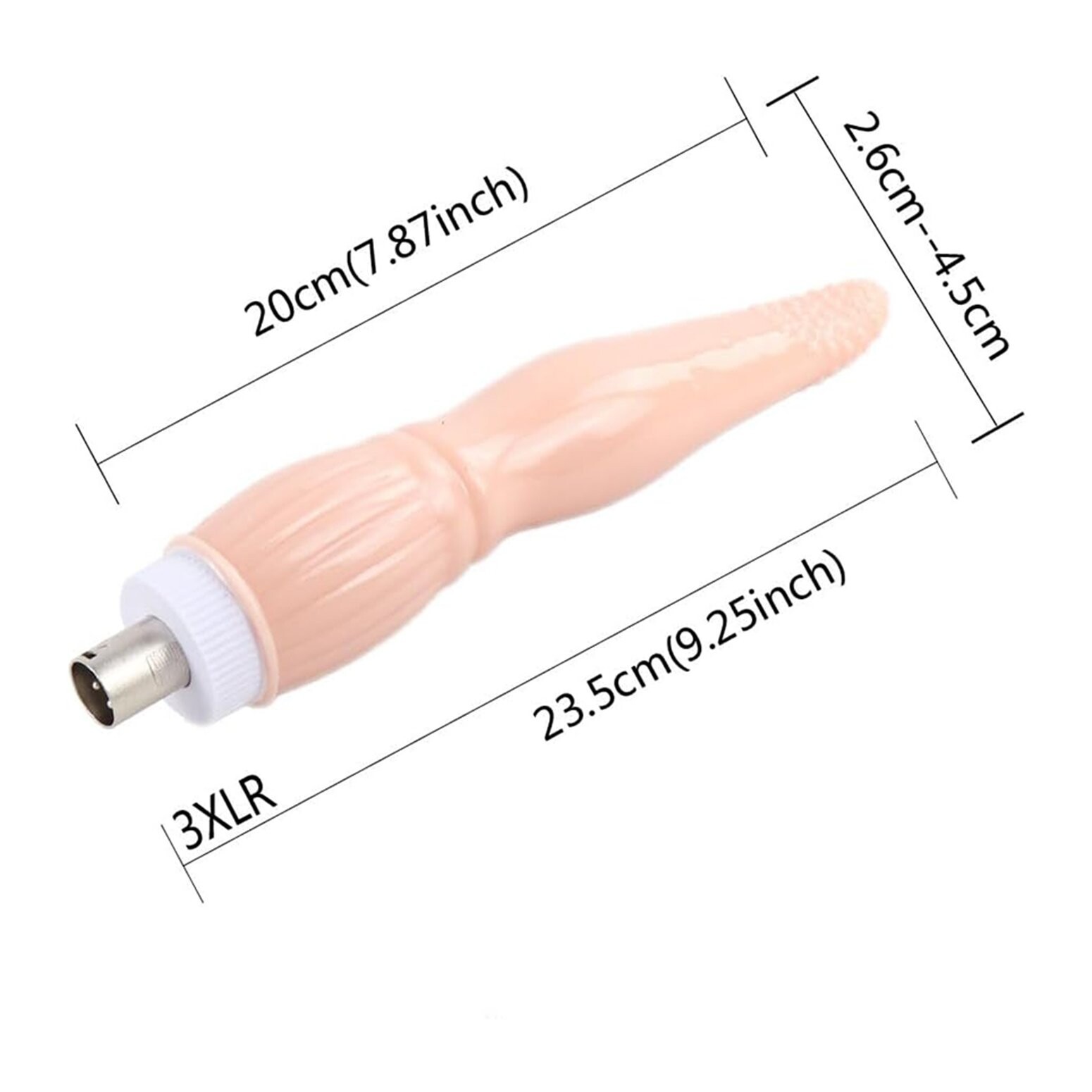 Accesorio de dildo con forma de lengua color carne de 9.25