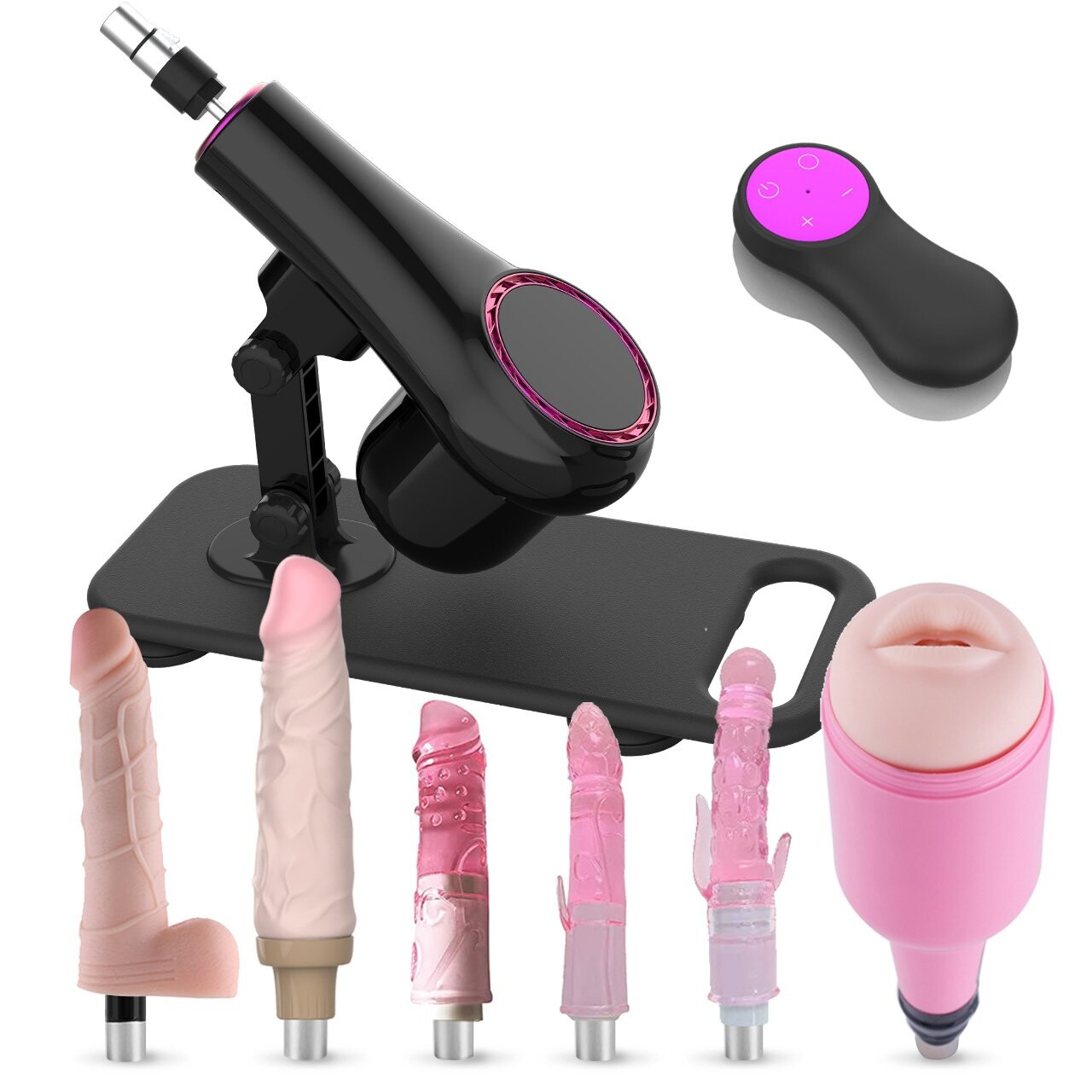 Xintimate Wireless Remote Fuck Machine with 3 Anal Toys & Oral Masturbation Cup for couples