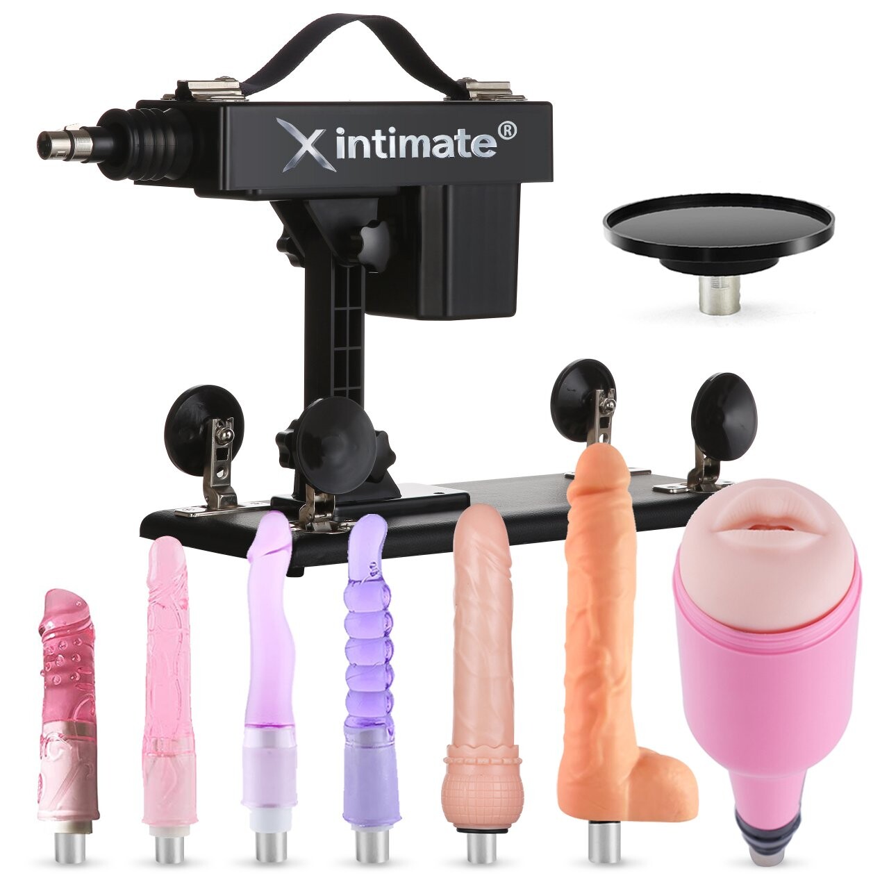 Xintimate Hands-Free Sex Machine with Oral Blowjob Cup & Suction Cup for couples