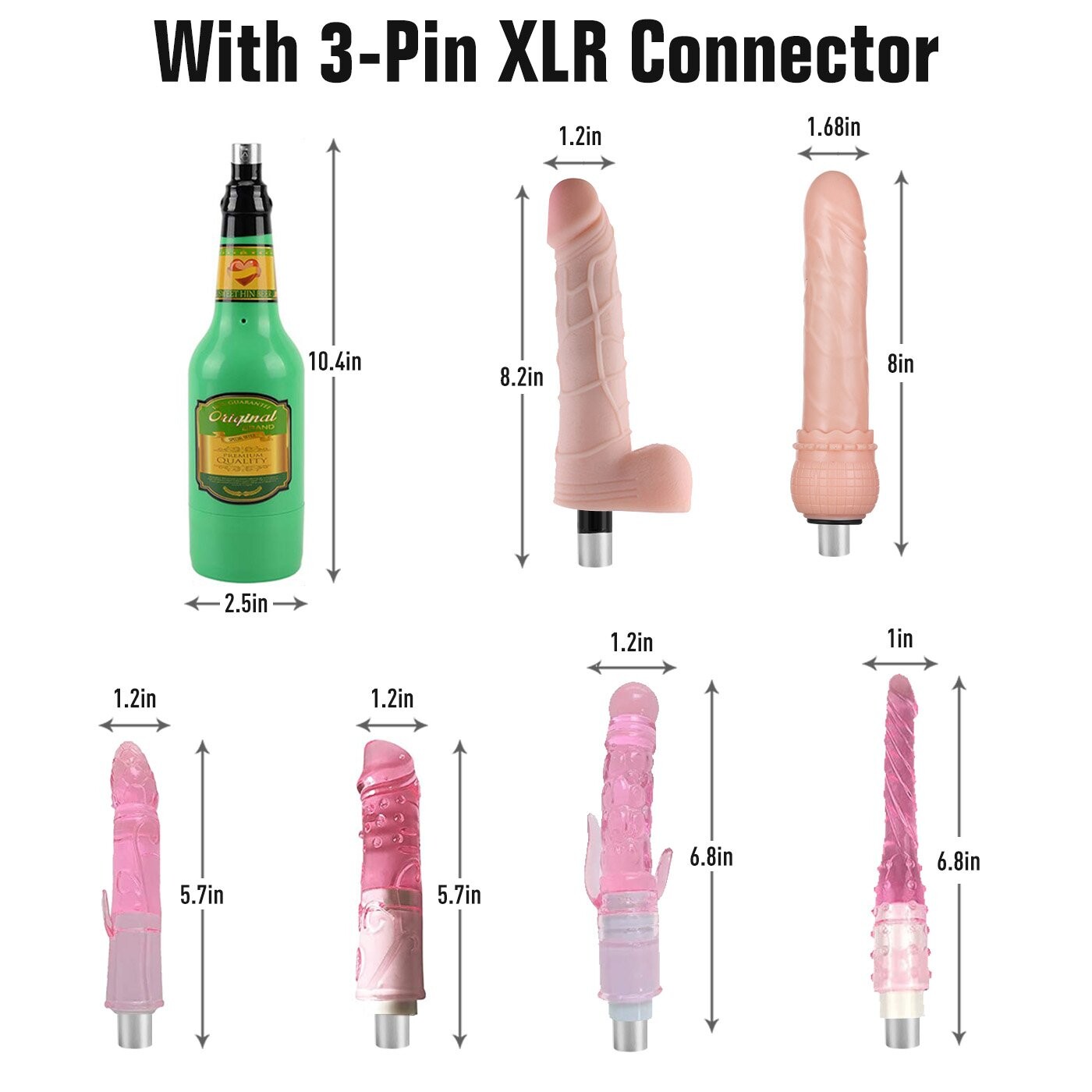 Xintimate Anal Sex Machine with Male Masturbator Cup & 6 Realistic Toys for couples
