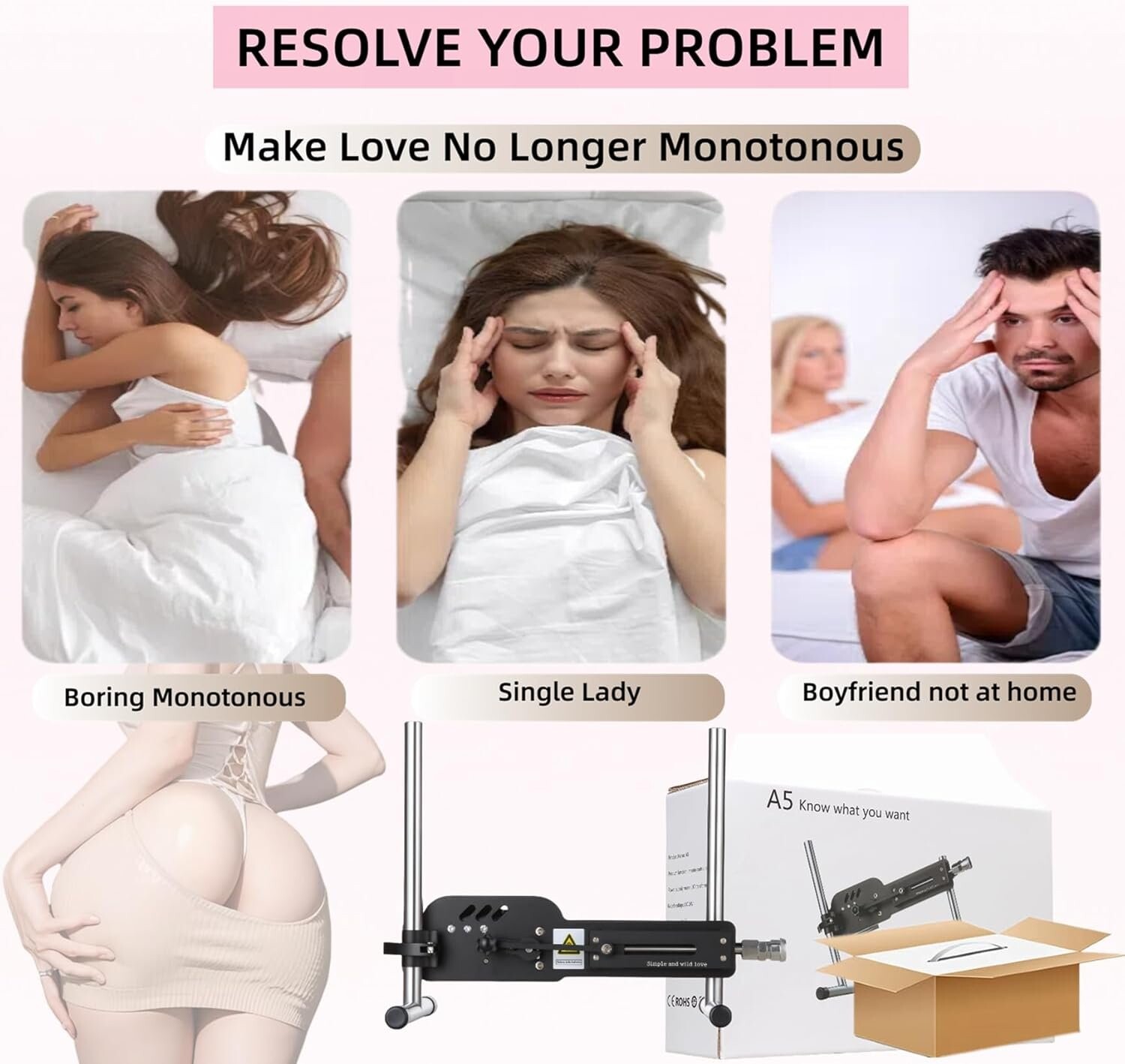 Xintimate Deep Thrusting Sex Machine with Masturbator Cup & 2 Extenders for couples