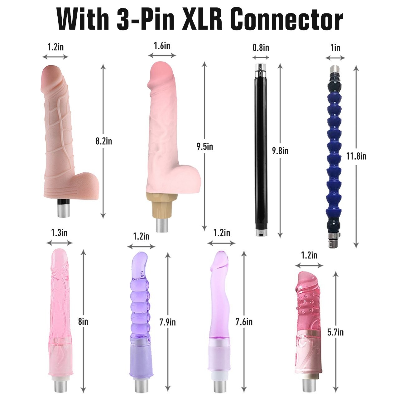 Xintimate Deep Thrusting Sex Machine with Masturbator Cup & 2 Extenders for couples