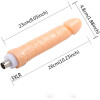 Accesorio de consolador negro grande y grueso de 10.23" con XLR de 3 pines para máquinas sexuales