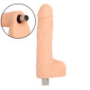 Accesorio de dildo realista color carne de 8,27" con testículos y XLR de 3 pines
