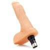 Dildo realista color carne de 8,66" con testículos y conector XLR de 3 pines
