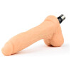 Dildo realista color carne de 8,66" con testículos y conector XLR de 3 pines