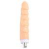 Accesorio de dildo con textura en espiral color carne de 8.66" con XLR de 3 pines para máquinas de sexo