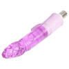 Xintimate Accesorio de dildo de cristal texturizado de 7.68" con XLR de 3 pines para máquinas sexuales